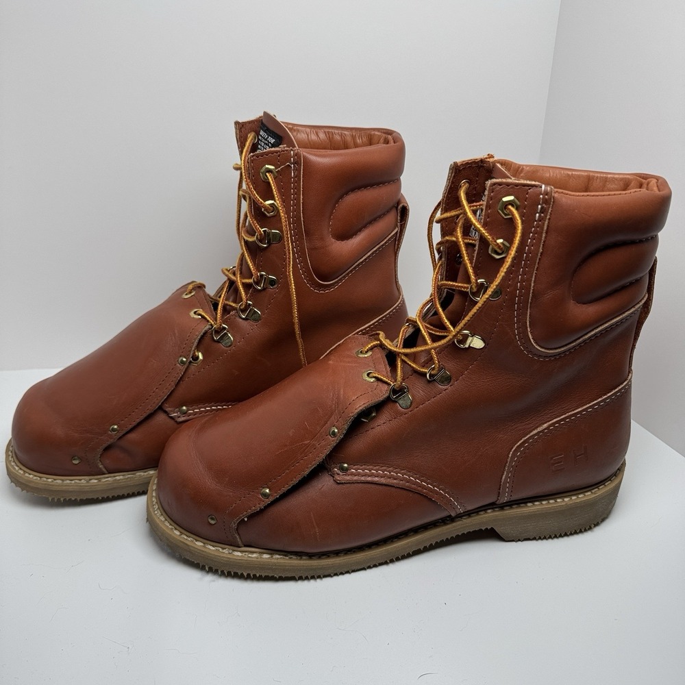 Carolina Leather Steel Toe EH Met Guard Work Boots ANSIPT91, 14D